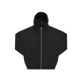 CZARNA ROZPINANA BLUZA Z KAPTUREM OVERSIZE ZIP HOODIE | 350G