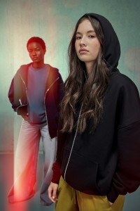 ZIP OVERSIZE HOODIE | BLACK