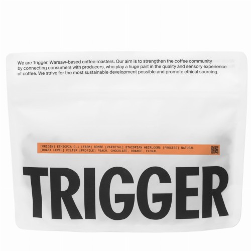 COFFEE by TRIGGER | ETHIOPIA BOMBE [FILTER] PEACH, CHOCOLATE, ORANGE, FLORAL