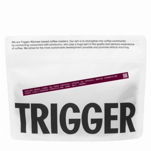 COFFEE by TRIGGER | BRAZIL SAO PEDRO [ESPRESSO] RUM, WINE, MALT, CARAMEL