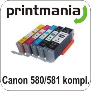 Zamiennik tusz Canon PGI 580 / CLI 581 komplet (Bk, Bk, C, M, Y) Pixma TS 6150 TS 8120 TR 7520 TR 8550 Warszawa