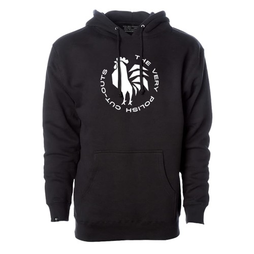 THE VERY POLISH CUT-OUTS [ BLACK REGULAR HOODIE ]