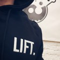 [ LIFT OR DIE ] HOODIE - GRUBA CZARNA BLUZA Z KAPTUREM 460G