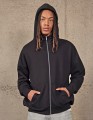 CZARNA ROZPINANA BLUZA Z KAPTUREM OVERSIZE ZIP HOODIE | 350G