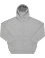 SZARA ROZPINANA BLUZA Z KAPTUREM OVERSIZE ZIP HOODIE | 350G