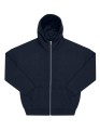 GRANATOWA ROZPINANA BLUZA Z KAPTUREM OVERSIZE ZIP HOODIE | 350G