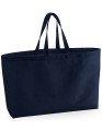 GRANATOWA TORBA NA RAMIĘ GRUBA I POJEMNA | Oversized Canvas Bag 475GSM