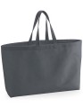 SZARA TORBA NA RAMIĘ GRUBA I POJEMNA | Oversized Canvas Bag 475GSM