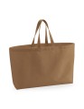 KARMELOWA TORBA NA RAMIĘ GRUBA I POJEMNA | Oversized Canvas Bag 475GSM