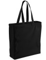 CZARNA TORBA NA RAMIĘ NA ZAKUPY | Classic Shopper Canvas Bag 270GSM