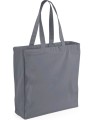 SZARA TORBA NA RAMIĘ NA ZAKUPY | Classic Shopper Canvas Bag 270GSM