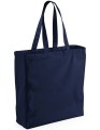 GRANATOWA TORBA NA RAMIĘ NA ZAKUPY | Classic Shopper Canvas Bag 270GSM