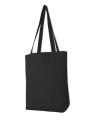 CZARNA TORBA NA RAMIĘ NA ZAKUPY | Canvas Carrier Bag Long Handle 300GSM