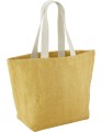 MUSZTARDOWA TORBA Z JUTY NA RAMIĘ PLAŻOWA | Jute Beach Bag