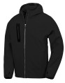 czarna kurtka z kapturem SOFTSHELL hooded casual jacket