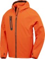 pomarańczowa kurtka z kapturem SOFTSHELL hooded casual jacket orange