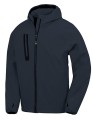 granatowa kurtka z kapturem SOFTSHELL hooded casual jacket black