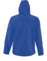 błękitna kurtka z kapturem SOFTSHELL | 340GSM